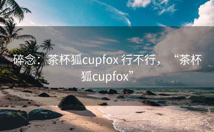 碎念：茶杯狐cupfox 行不行，“茶杯狐cupfox”